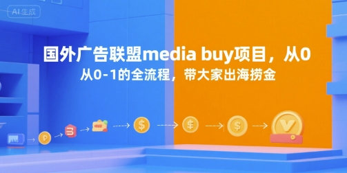 国外广告联盟media buy项目，从0-1的全流程，带大家出海捞金-中创网_分享创业项目_互联网资源