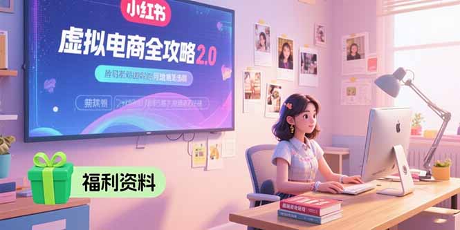 （15387期）虚拟电商全攻略2.0，开店选品实操流程，账号定位、货源发布、笔记发布技巧-中创网_分享创业项目_互联网资源