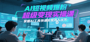 AI短视频爆粉超级变现实操课，掌握AI工具快速实现月入过万-中创网_分享创业项目_互联网资源