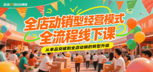 全店动销型经营模式全流程线下课，从单品突破到全店动销的转型升级-中创网_分享创业项目_互联网资源