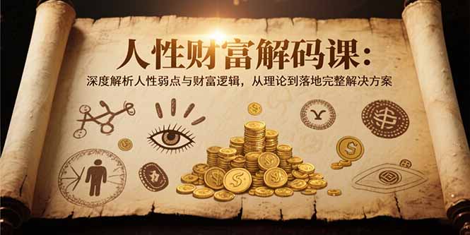 （15434期）人性财富解码课6.0：深度解析人性弱点与财富逻辑，理论到落地完整解决方案-中创网_分享创业项目_互联网资源