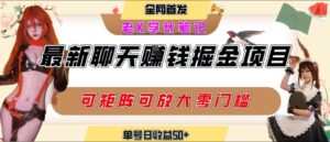 聊天掘金项目,可矩阵起号,适合工作室,个人宝妈,单号日收益50+,零门槛,小白也能轻松上手-中创网_分享创业项目_互联网资源