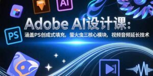 （15469期）Adobe AI设计课：涵盖PS创成式填充，萤火虫三核心模块，视频音频延长技术-中创网_分享创业项目_互联网资源