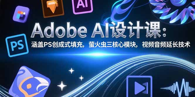 （15469期）Adobe AI设计课：涵盖PS创成式填充，萤火虫三核心模块，视频音频延长技术-中创网_分享创业项目_互联网资源