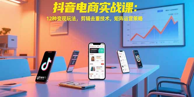 （15478期）抖音电商实战课：12种变现玩法，剪辑去重技术，矩阵运营策略-中创网_分享创业项目_互联网资源