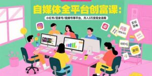 （15479期）自媒体全平台创富课：小红书/百家号/视频号等平台，月入3万变现全流程-中创网_分享创业项目_互联网资源