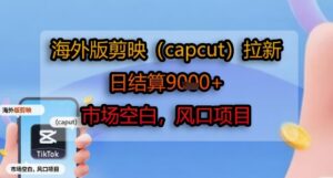 海外版剪映(capcut)拉新，日结算1k+，市场空白，风口项目-中创网_分享创业项目_互联网资源