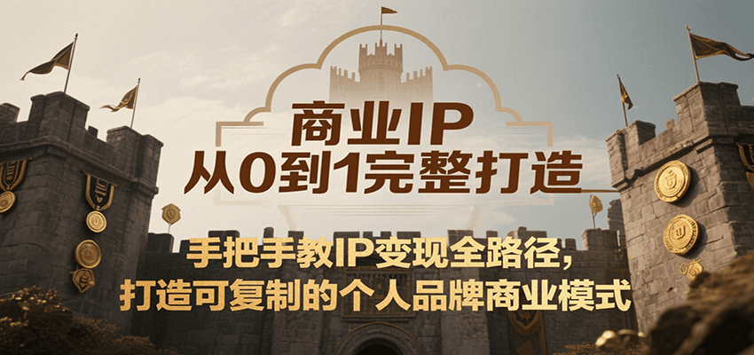 商业IP从0到1完整打造，手把手教IP变现全路径，打造可复制的个人品牌商业模式-中创网_分享创业项目_互联网资源