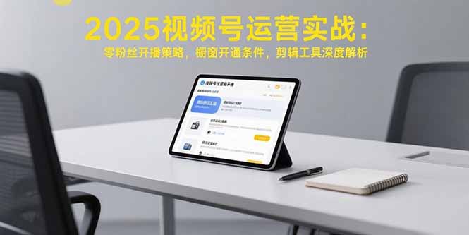 （15505期）2025视频号运营实战：零粉丝开播策略，橱窗开通条件，剪辑工具深度解析-中创网_分享创业项目_互联网资源