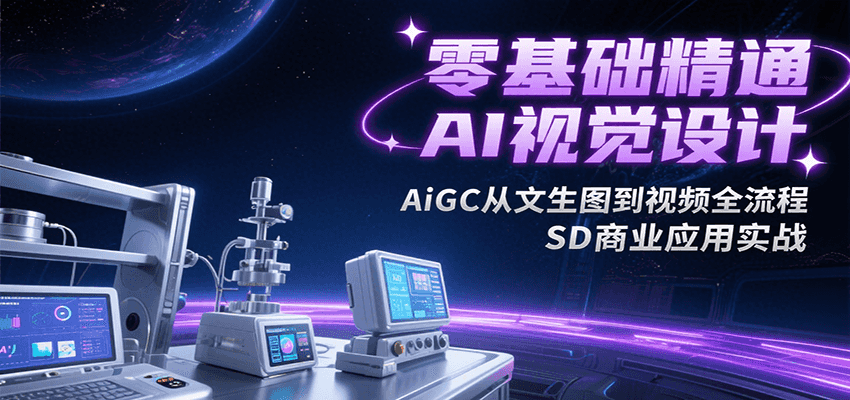 零基础精通AI视觉设计，AiGC从文生图到视频全流程，SD商业应用实战-中创网_分享创业项目_互联网资源