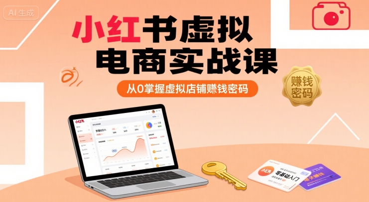 小红书虚拟电商实战课，从0掌握虚拟店铺賺钱密码-中创网_分享创业项目_互联网资源