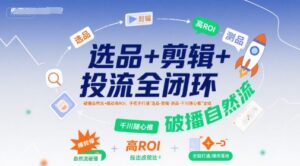 选品+剪辑+投流全闭环，破播自然流+撬动高ROI，手把手打通“选品-剪辑-测品-千川随心推”全链-中创网_分享创业项目_互联网资源