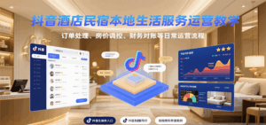 抖音酒店民宿本地生活服务运营教学，订单处理、房价调控、财务对账等日常运营流程-中创网_分享创业项目_互联网资源