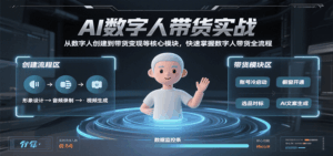 AI数字人带货实战，从数字人创建到带货变现各核心模块，快速掌握全流程-中创网_分享创业项目_互联网资源