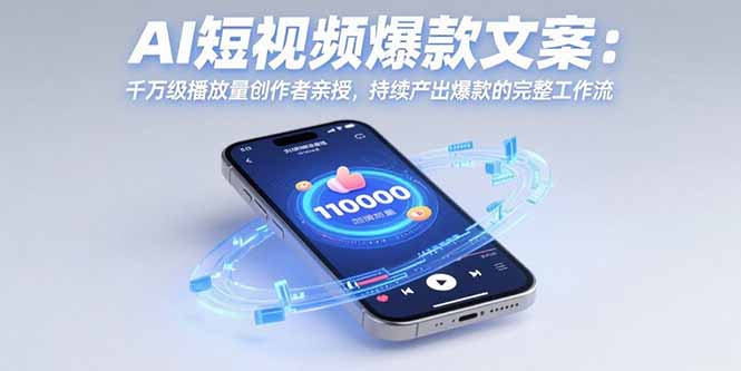（15569期）AI短视频爆款文案：千万级播放量创作者亲授，持续产出爆款的完整工作流-中创网_分享创业项目_互联网资源