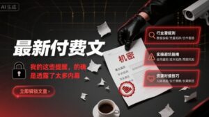 最新付费文：我的这些提醒，的确是透露了太多内幕-中创网_分享创业项目_互联网资源