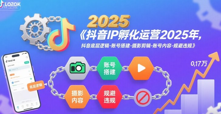 抖音IP孵化运营2025年，抖音底层逻辑-账号搭建-摄影剪辑-账号内容-规避违规-中创网_分享创业项目_互联网资源