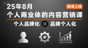 个人商业体的内容营销课25年8月，个人品牌化，品牌个人化，自媒体ip内容营销策略-中创网_分享创业项目_互联网资源