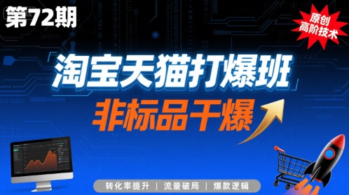 淘宝天猫打爆班原创高阶技术第72期，非标品干爆-中创网_分享创业项目_互联网资源