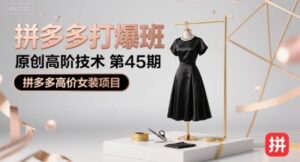 拼多多打爆班原创高阶技术第45期，拼多多高价女装项目-中创网_分享创业项目_互联网资源
