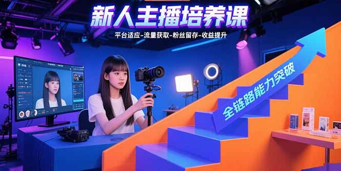 （15701期）新人主播培养课：平台适应-流量获取-粉丝留存-收益提升 全链路能力突破-中创网_分享创业项目_互联网资源