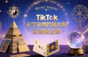 TikTok玄学命理跨境出海双语掘金课，手把手教你用命理知识精准直击海外用户痛点-中创网_分享创业项目_互联网资源