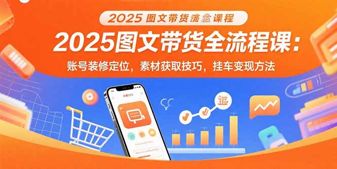 （15716期）2025图文带货全流程课：账号装修定位，素材获取技巧，挂车变现方法-中创网_分享创业项目_互联网资源