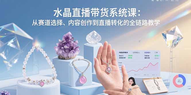 （15721期）水晶直播带货系统课：从赛道选择、内容创作到直播转化的全链路教学-中创网_分享创业项目_互联网资源