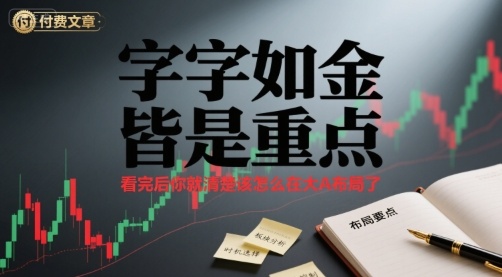 付费文章：字字如金 皆是重点， 看完后 你就清楚该怎么在大A布局了-中创网_分享创业项目_互联网资源
