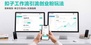 （15758期）最新扣子工作流引流创业粉玩法，简单高效玩法单日引流100+-中创网_分享创业项目_互联网资源