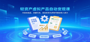 轻资产虚拟产品自动变现课，冷启动选品、流量引流，自动发货与多账号被动收入放大-中创网_分享创业项目_互联网资源
