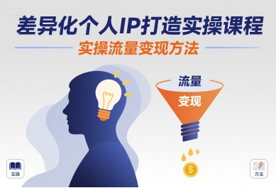 差异化个人IP打造实操课程，实操流量变现方法-中创网_分享创业项目_互联网资源