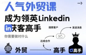 人气外贸课-成为领英Linkedin获客高手,你需要做对什么-中创网_分享创业项目_互联网资源