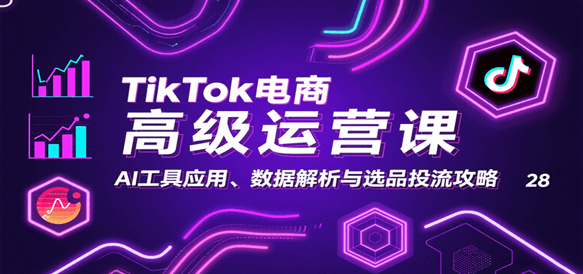 TikTok电商高级运营课：AI工具应用、数据解析与选品投流攻略-中创网_分享创业项目_互联网资源