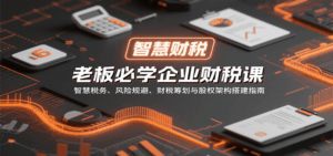 老板必学企业财税课:智慧税务、风险规避、财税筹划与股权架构搭建指南-中创网_分享创业项目_互联网资源