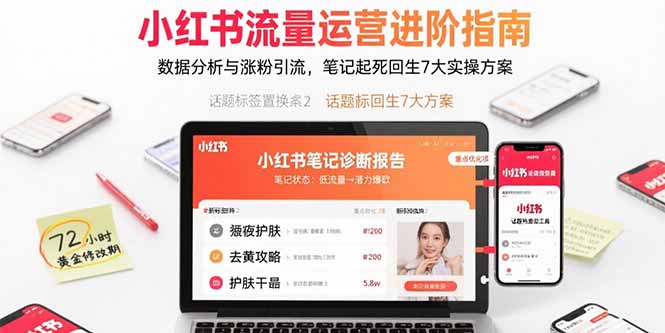 （15827期）小红书流量运营进阶指南，数据分析与涨粉引流，笔记起死回生7大实操方案-中创网_分享创业项目_互联网资源