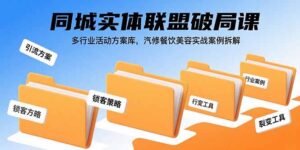 （15833期）同城实体联盟破局课，多行业活动方案库，汽修餐饮美容实战案例拆解-中创网_分享创业项目_互联网资源