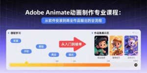 （15846期）Adobe Animate动画制作专业课程：从软件安装到商业作品输出的全流程-中创网_分享创业项目_互联网资源