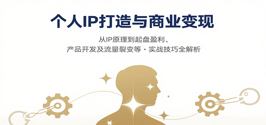 个人IP打造与商业变现，从IP原理到起盘盈利、产品开发及流量裂变等实战技巧全解析-中创网_分享创业项目_互联网资源