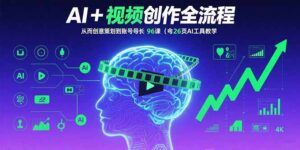 （15869期）AI+短视频创作全流程：从创意策划到账号增长，96节课(含26项AI工具教学)-中创网_分享创业项目_互联网资源
