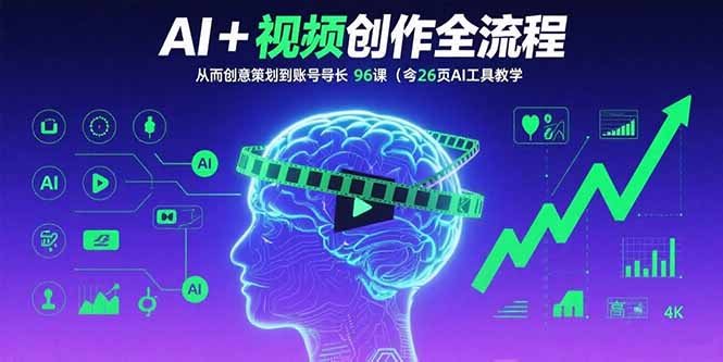 （15869期）AI+短视频创作全流程：从创意策划到账号增长，96节课(含26项AI工具教学)-中创网_分享创业项目_互联网资源