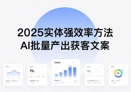 实体强效率方法：AI批量产出获客文案，2025年普通人拥抱AI，实现实体创收-中创网_分享创业项目_互联网资源