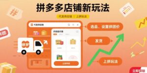 拼多多店铺新玩法，代发供应链上拼玩法-中创网_分享创业项目_互联网资源