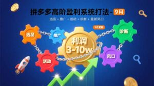 （15916期）拼多多高阶盈利系统打法-9月：选品+推广+活动+诊断+最新风口，月利润3-10w-中创网_分享创业项目_互联网资源