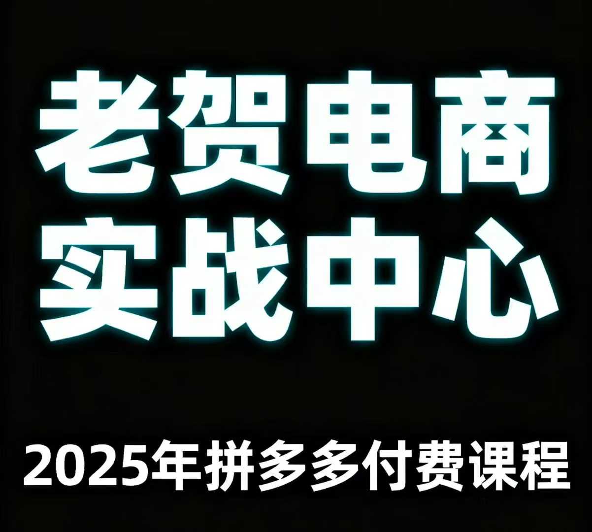 老贺电商2025年拼多多付费课程，用通俗易懂的方法告诉你多多怎么玩-中创网_分享创业项目_互联网资源