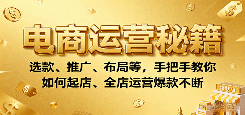 电商运营秘籍：选款、推广、布局等，手把手教你如何起店、全店运营爆款不断-中创网_分享创业项目_互联网资源