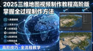 2025三维地图视频制作教程高阶版，掌握全过程制作方法-中创网_分享创业项目_互联网资源
