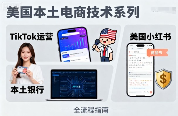 美国本土电商技术，Tiktok 运营篇+美国小红书篇+本土银行篇-中创网_分享创业项目_互联网资源