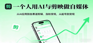 一个人用AI与剪映做自媒体，从AI应用到各赛道剪辑、涨粉变现，从起号到变现-中创网_分享创业项目_互联网资源