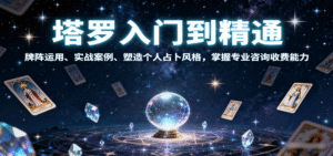 塔罗入门到精通，牌阵运用、实战案例、塑造个人占卜风格，掌握专业咨询收费能力-中创网_专注互联网创业,项目资源整合-中创网_分享创业项目_互联网资源
